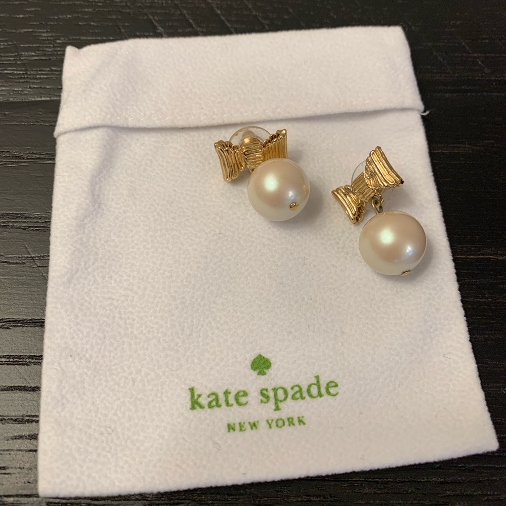 Kate Spade Pearl Bow Earrings